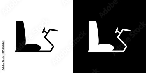 car driver seat icon simple vector symbol