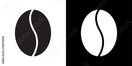cofee bean icon simple vector symbol