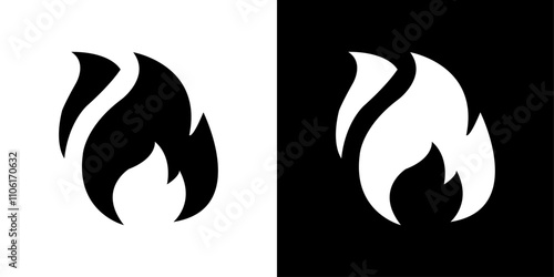 Fire icon design simple vector symbol