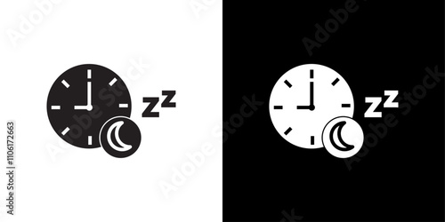 Sleeping time icon simple vector symbol