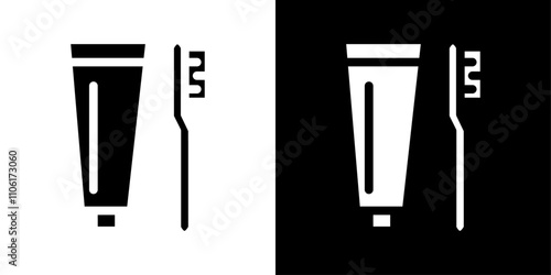 Tooth brush icon design simple vector symbol
