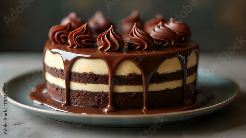 Luxurious Chocolate Mousse Dessert photo