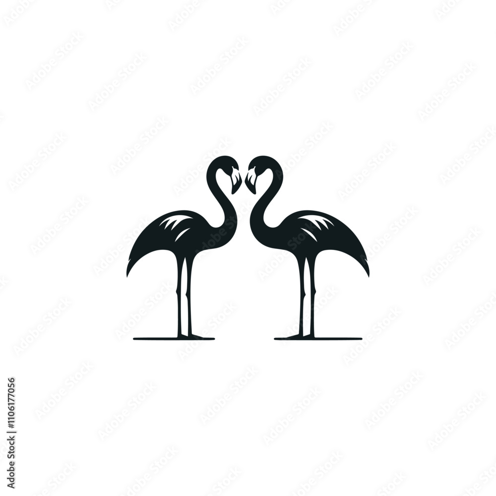 Obraz premium flaming's vector icon white background. 