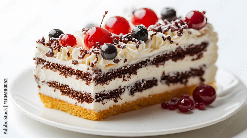 Food, Slice of Birthday Cake, on White Background, Photo Realistic, Wallpaper, Cover and Screen for Smartphone, PC, Laptop, 9:16 and 16:9 Format Food, Slice of Birthday Cake, on White Background, Photo Realistic, Wallpaper, Cover and Screen for Smartphone, PC, Laptop, 9:16 and 16:9 Format