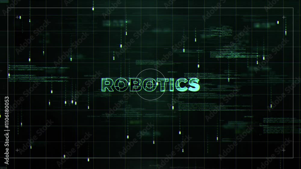 Robotics Glitch HUD Satelite Style Hologram Video Robotics Glitch HUD Satelite Style Hologram Video