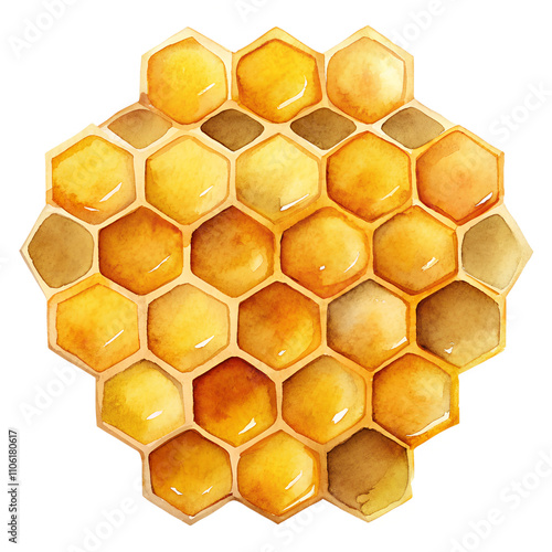 Honeycomb watercolor photo