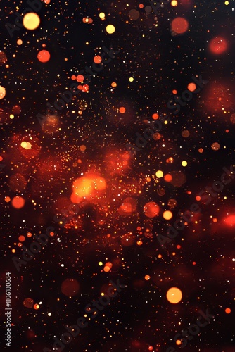 A digital landscape created from glowing orange and blue particles against a dark background, evoking a sense of motion and depth.