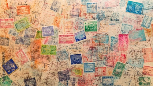 Explore a vibrant collection of vintage stamps for travel, scrapbooking, and diverse artistic projects