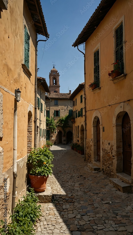 Obraz premium Grazzano Visconti village view.