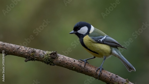 Great tit bird in Goois Natuurreservaat, The Netherlands. photo