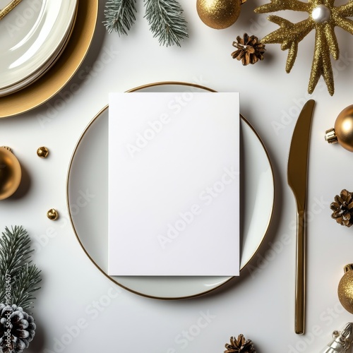 Elegant table setting for a festive celebration with decorative elements