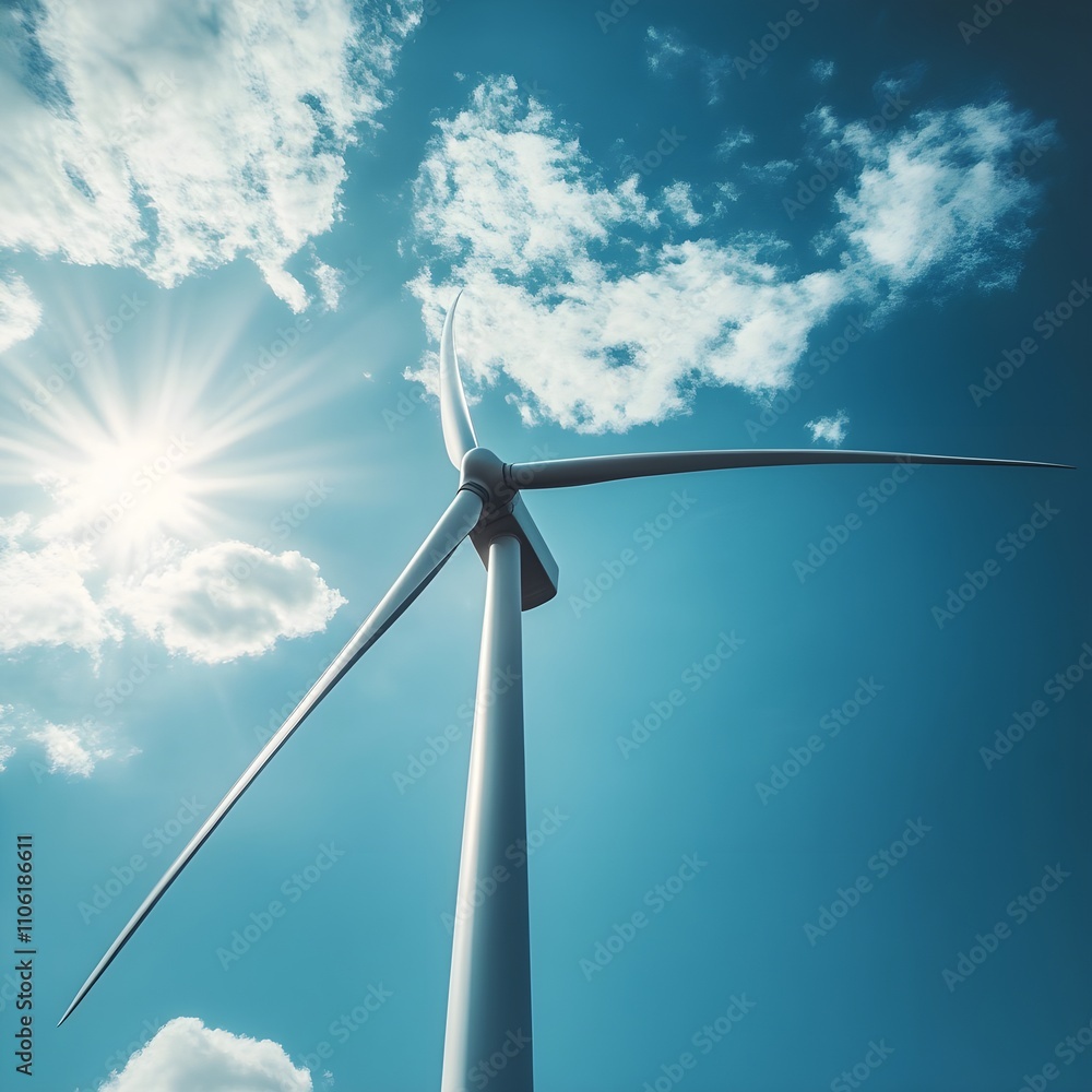 Close up photo of wind turbine Close up photo of wind turbine