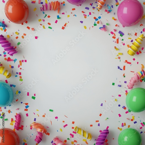 Colorful arrangement of pastel spheres in various sizes on a white background...