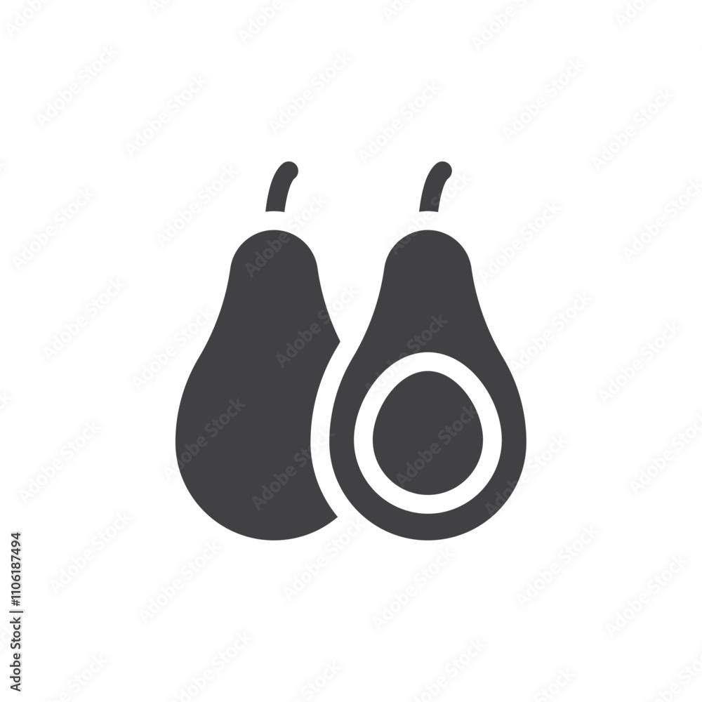 Avocado fruit icon simple vector symbol Avocado fruit icon simple vector symbol