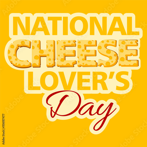 National Cheese Lover's Day lettering
