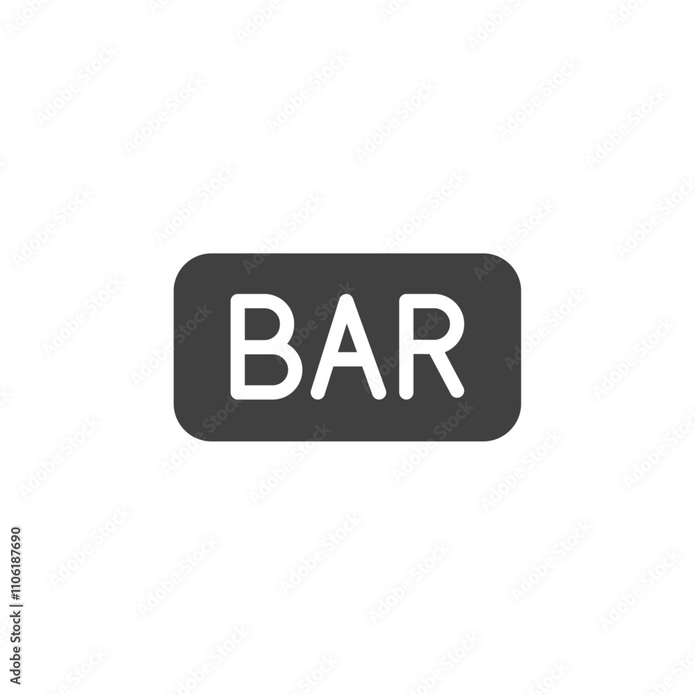 BAR casino icon simple vector symbol BAR casino icon simple vector symbol