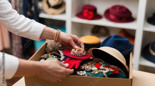 Vibrant Jewelry and Hats Collection in Boutique