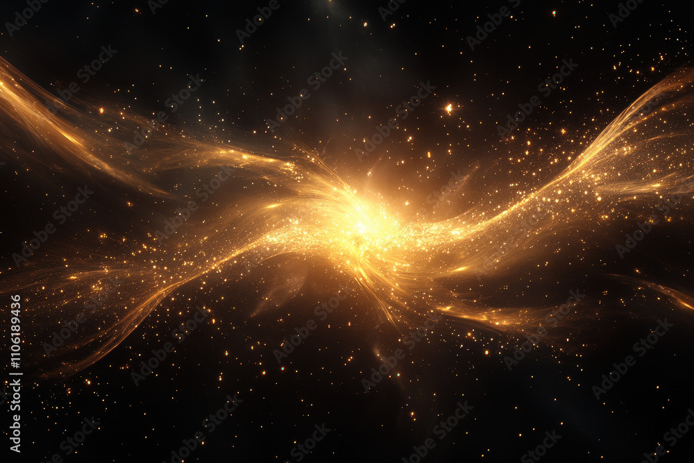 Obraz premium Fiery Cosmic Explosion in Space