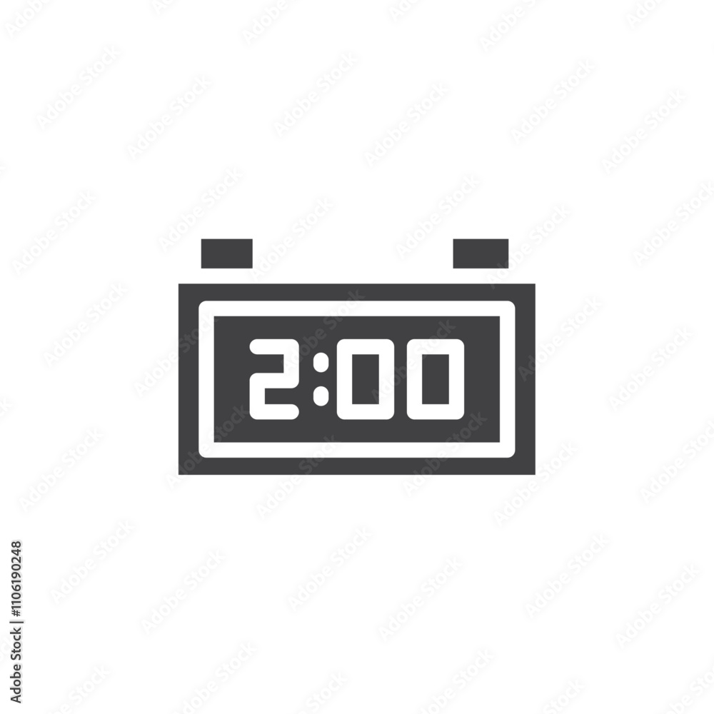 Digital alarm clock icon simple vector symbol Digital alarm clock icon simple vector symbol