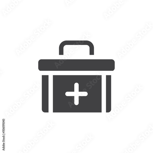 First aid kit icon simple vector symbol