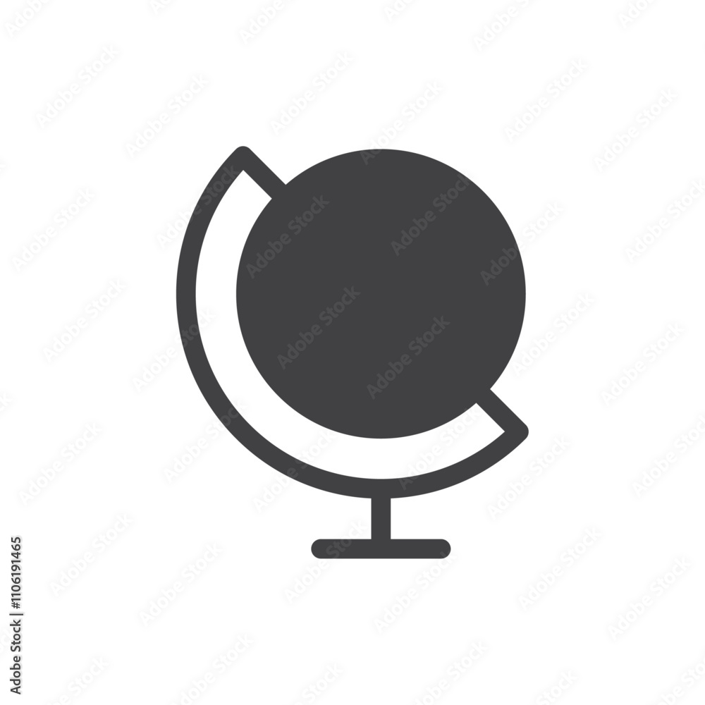 Globe stand icon simple vector symbol Globe stand icon simple vector symbol