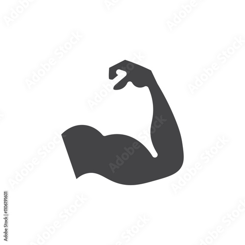 Hand muscle icon simple vector symbol