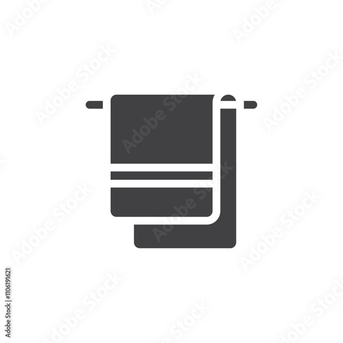 Hanging towel icon simple vector symbol