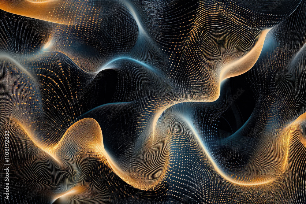 Fototapeta premium Abstract Flowing Patterns with Light Accents