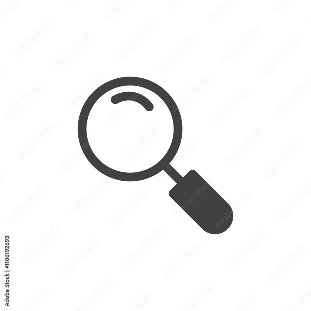 Magnifying glass icon simple vector symbol Magnifying glass icon simple vector symbol