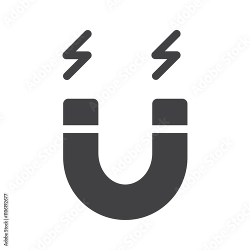 Magnetism icon simple vector symbol