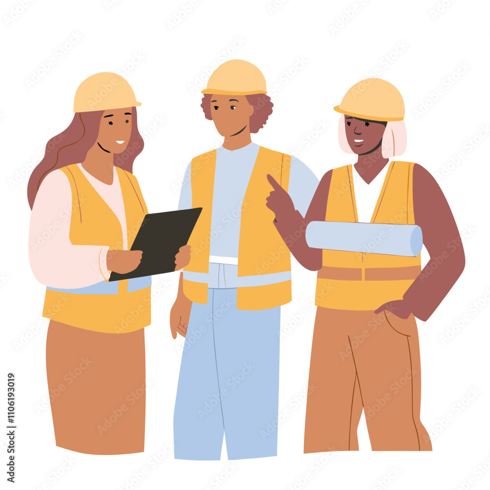 Workers professions isolated flat cartoon Workers professions isolated flat cartoon
