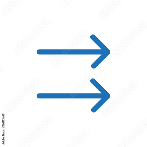 Parallel Arrows icon simple vector symbol