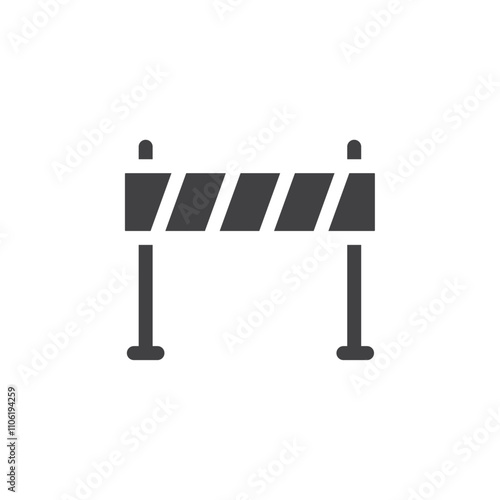 Road barrier icon simple vector symbol