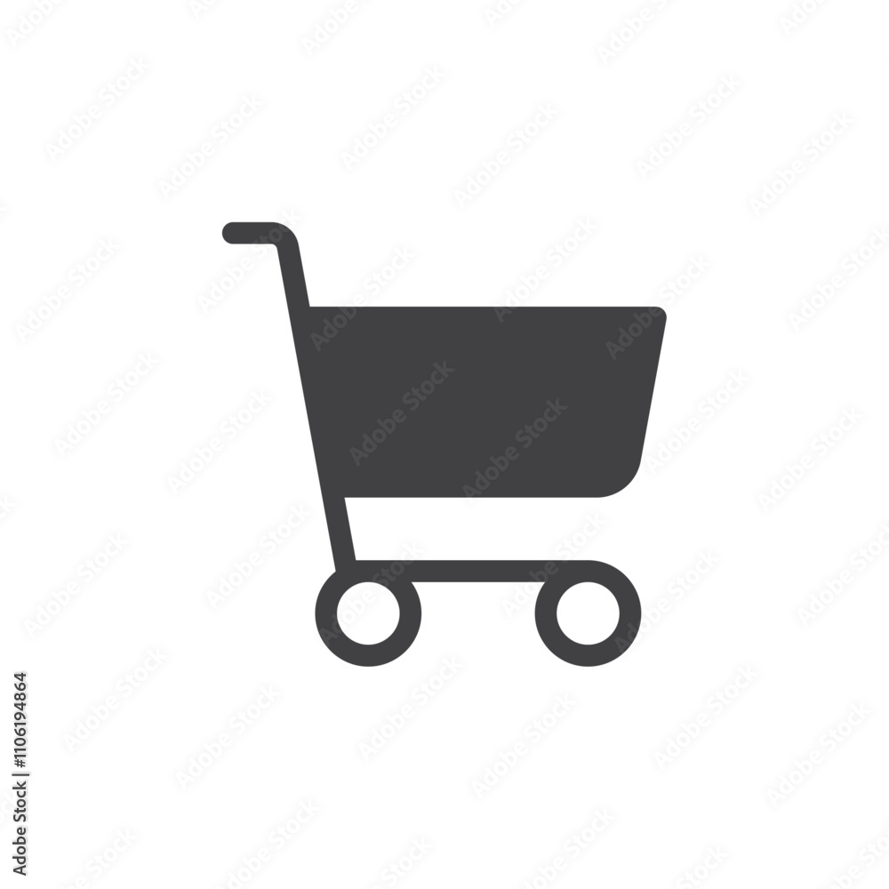 Shopping cart icon simple vector symbol Shopping cart icon simple vector symbol