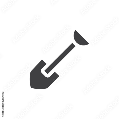 Short shovel icon simple vector symbol