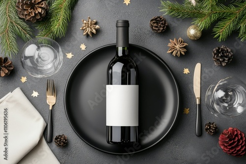 Wine and festive decor create a cozy atmosphere for winter celebrations