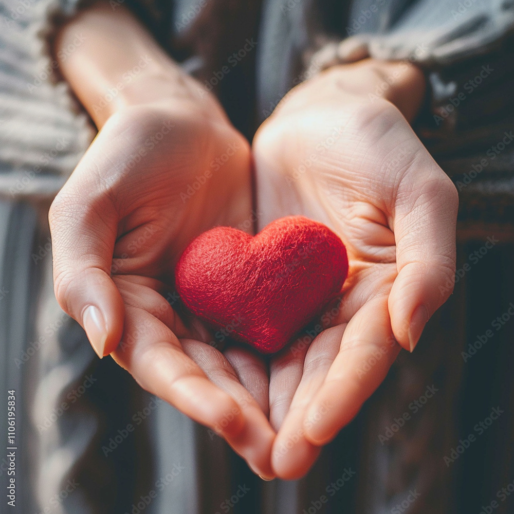 Close-up of hands holding heart shape Close-up of hands holding heart shape