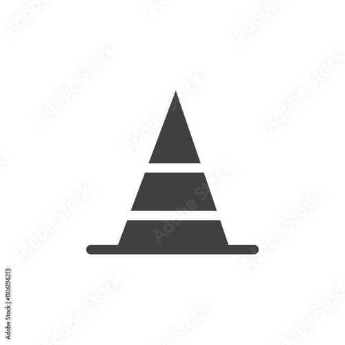 Traffic cone icon simple vector symbol