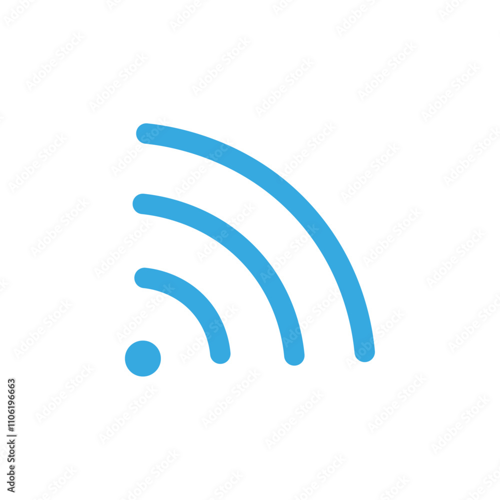 Wireless signal icon simple vector symbol