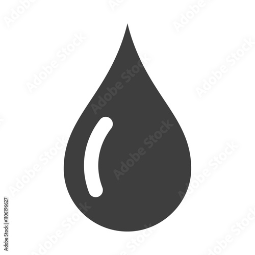 Water drop icon simple vector symbol