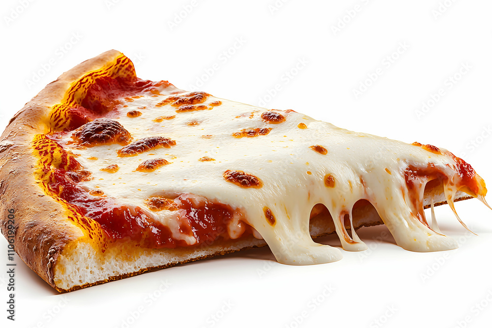 Delicious Cheese Pizza Slice with Golden Crust and Stretchy Melted Cheese on Isolated Background for Food Photography and Culinary Inspiration Delicious Cheese Pizza Slice with Golden Crust and Stretchy Melted Cheese on Isolated Background for Food Photography and Culinary Inspiration