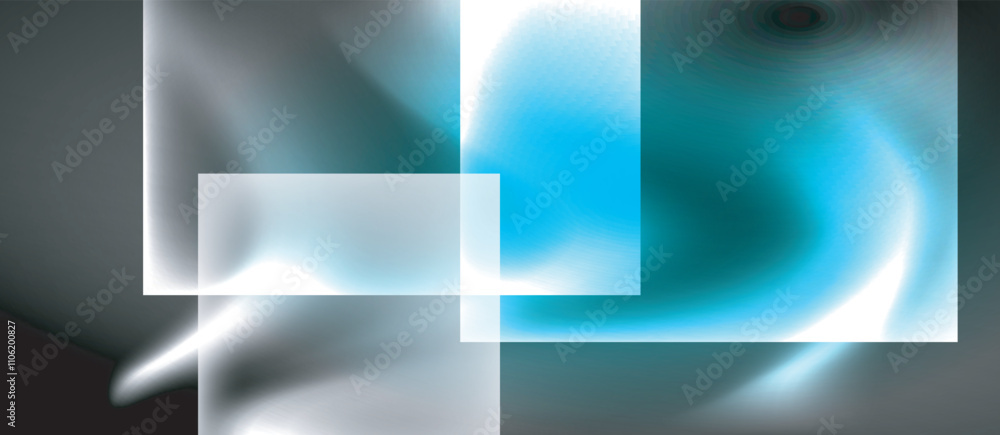 Dark neon colors with glass square shapes Dark neon colors with glass square shapes