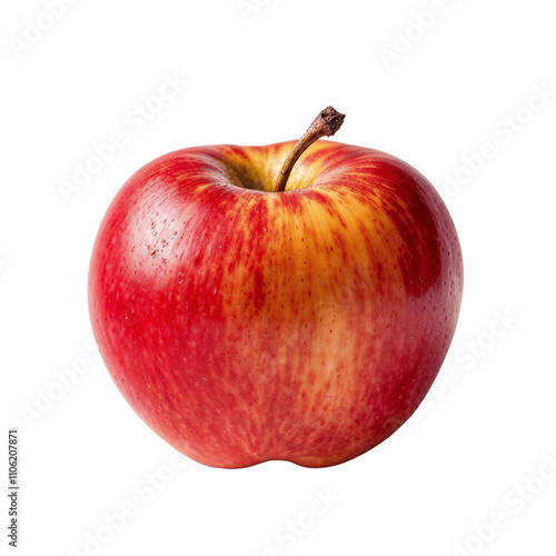 Fresh Red Apple Against a Dramatic Black Background