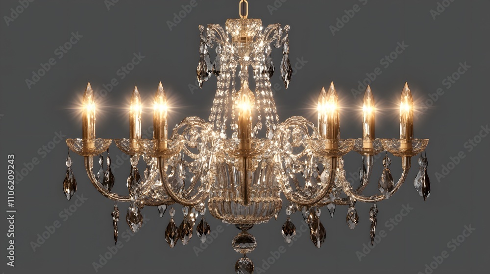 Fancy chandelier isolated on transparent background Fancy chandelier isolated on transparent background