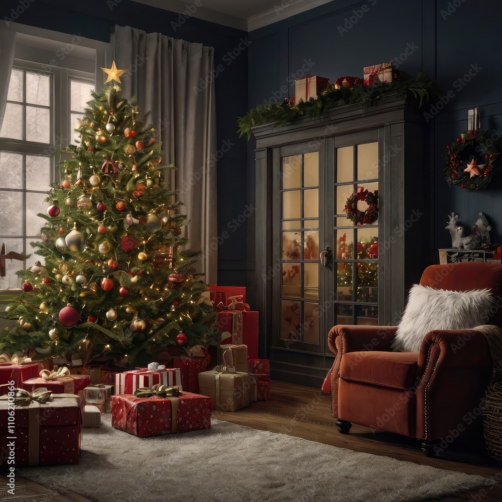 Christmas tree with presents