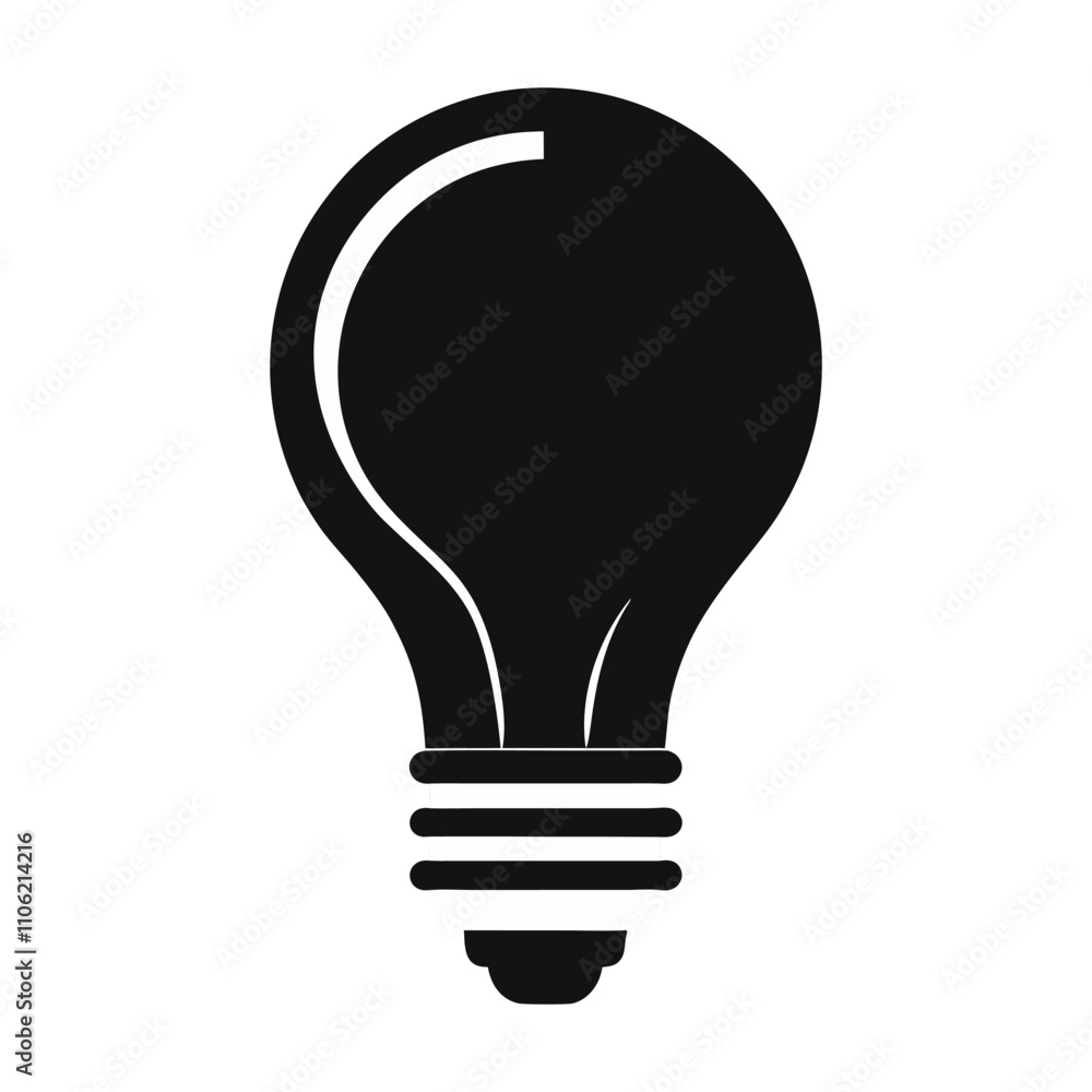 Light Bulb Silhouette – Minimalistic Outline Design for Creativity and Innovation Themes Light Bulb Silhouette – Minimalistic Outline Design for Creativity and Innovation Themes