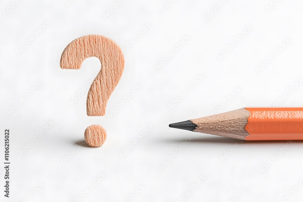 Close-up of a pencil-drawn question mark symbol, showcasing a hand-sketched design with textured lines, representing curiosity, inquiry, or problem-solving Close-up of a pencil-drawn question mark symbol, showcasing a hand-sketched design with textured lines, representing curiosity, inquiry, or problem-solving