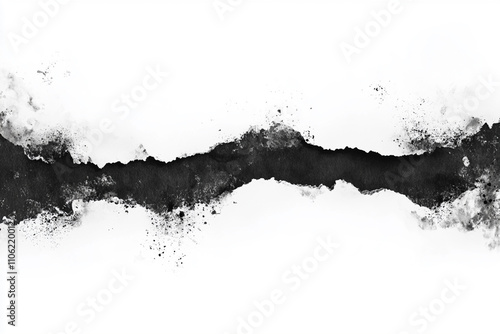 Fototapeta Naklejka Na Ścianę i Meble -  White paper tear border isolated on a white background with a clipping path, a banner for text space