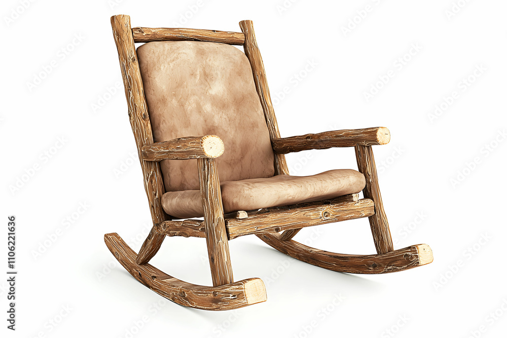 Rustic Wooden Rocking Chair with Soft Seat Cushion for Cozy Living Room or Porch Decor Rustic Wooden Rocking Chair with Soft Seat Cushion for Cozy Living Room or Porch Decor