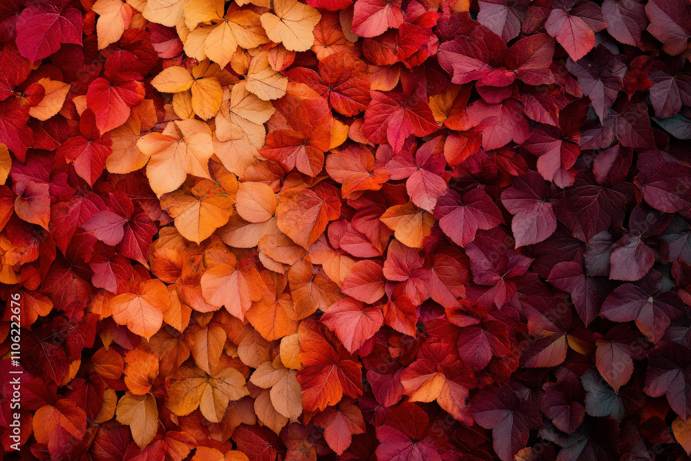Autumn Leaf Mosaic in Warm Tones Autumn Leaf Mosaic in Warm Tones
